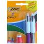 2 stylos à bille Shine 4 couleurs + 1 Tipp-Ex