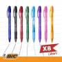 BIC 943460 Gelo-city Illusion Lot de 8 Rollers pointe moyenne Couleurs Assorties
