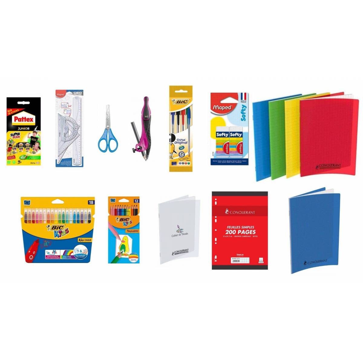 Pack Listes Fournitures scolaires Standard Primaire