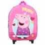 Peppa Pig 3D Rolling Backpack Pink 31 cm