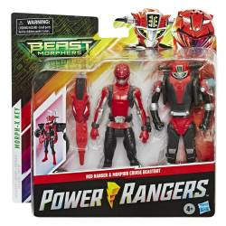Figur Power Rangers Red und Morphin Cruise Beast Morpher 10 cm