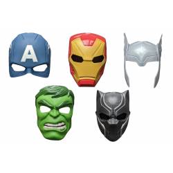 Maschere Marvel Avengers - Iron Man, Black Panther, Captain America