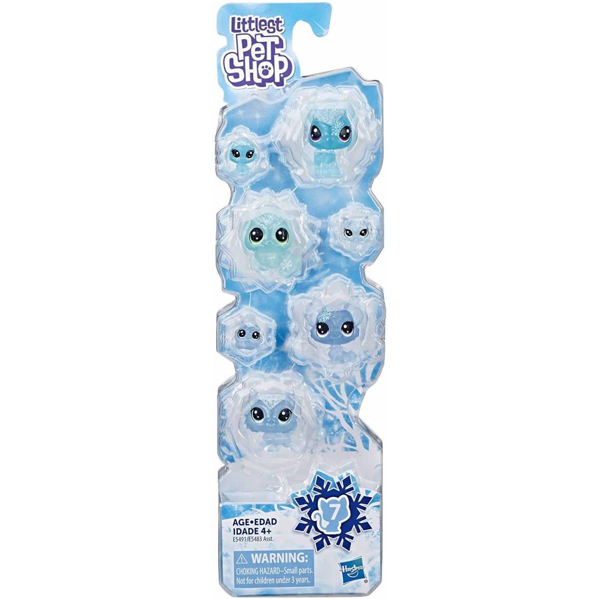 Littlest Pet Shop Frosted Wonderland Pet Friends Toy, Blue Theme, Includes 7 Pets, Ages 4 & Up