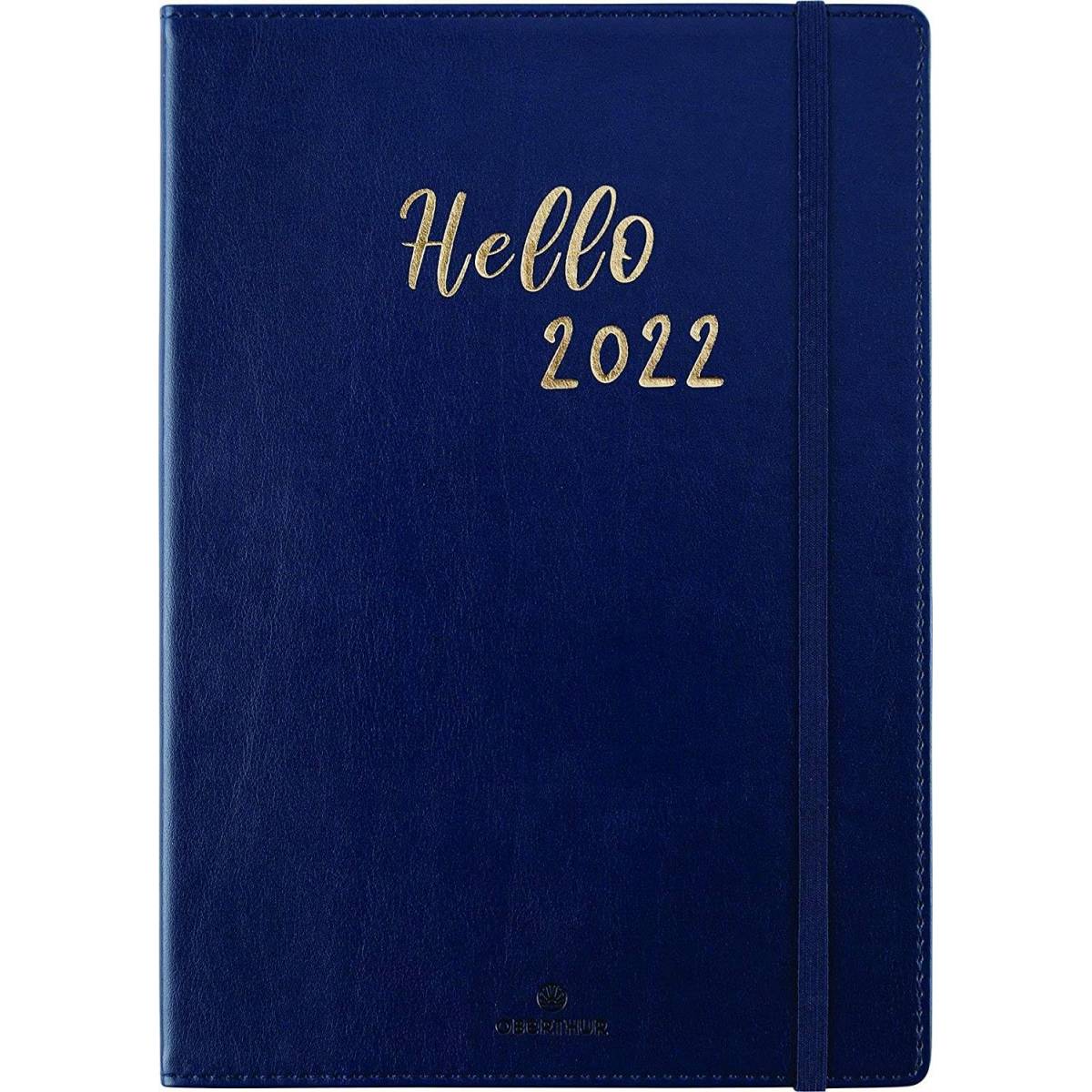 Oberthur - Agenda semainier Bullet My Hello - 15 x 21 cm - Bleu - Janvier à Décembre 2022