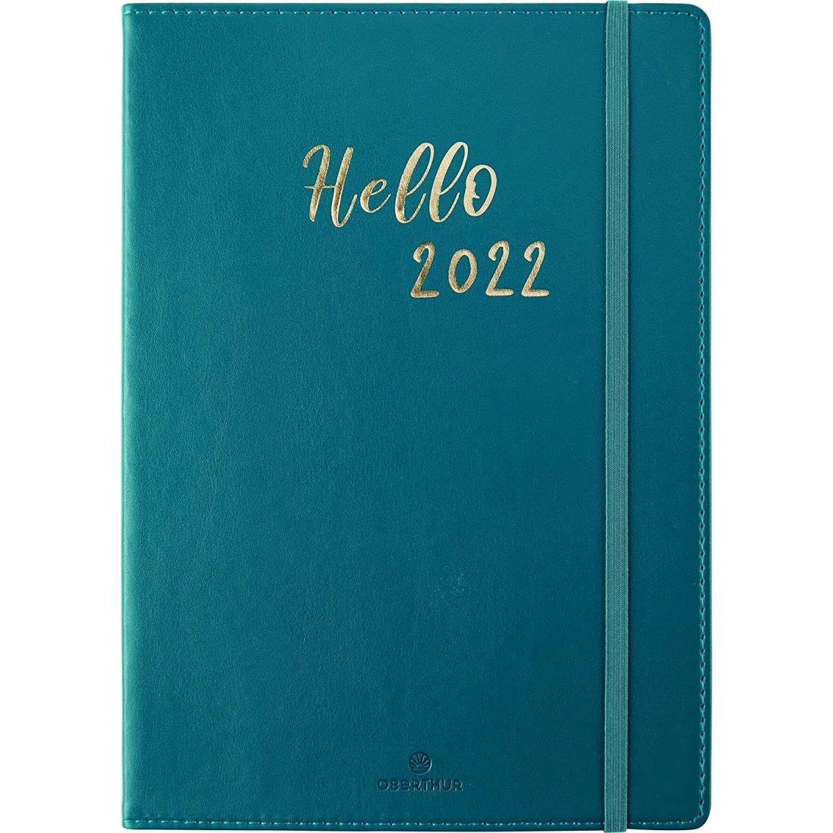 Oberthur - Agenda 2022 semainier Bullet My Hello - 15 x 21 cm - Bleu Vert