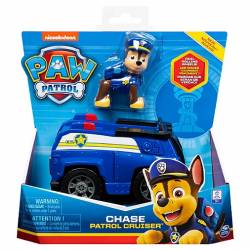 Vehiculo Paw Patrol Chase 13 cm Azul + figura
