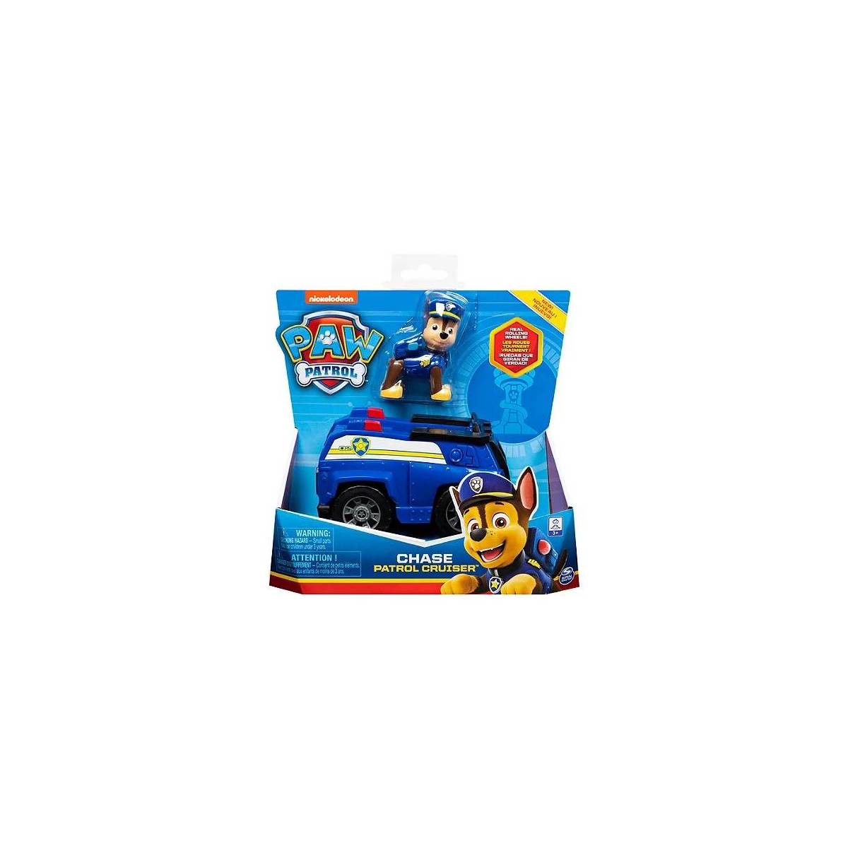 Mini véhicule + Figurine à collectionner - PAW PATROL - Chase - 15 cm -  Bleu - A partir de 3 ans - Cdiscount Jeux - Jouets