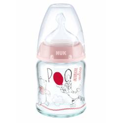 Nuk Winnie Glas Babyflasche 120 ml 0-6 Monate First Choice+