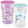 Set de 2 Tasses Nuk Magic Cup 230 ml 8 mois + Koala, Tortue et Chien, Chat