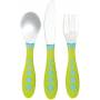 Set of 3 tigex stainless steel cutlery - fork, knife, spoon 12m+