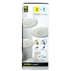 3 lampade LED integrate 2 in 1 Light Topps 50W