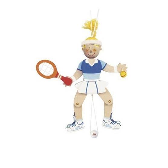 Trudi Sevi - 181599 - Jouet de Premier Age - Pantin - Joueur de Tennis