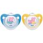 Nuk Trendline Silicone Pacifiers 6-18 months Peppa Pig Blue & yellow
