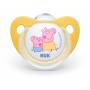 Nuk Trendline Silikon-Schnuller 6-18 Monate Peppa Pig Blau & Gelb
