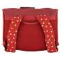 Olivier Strelli girl's red satchel 40 cm + reflective yellow bag cover