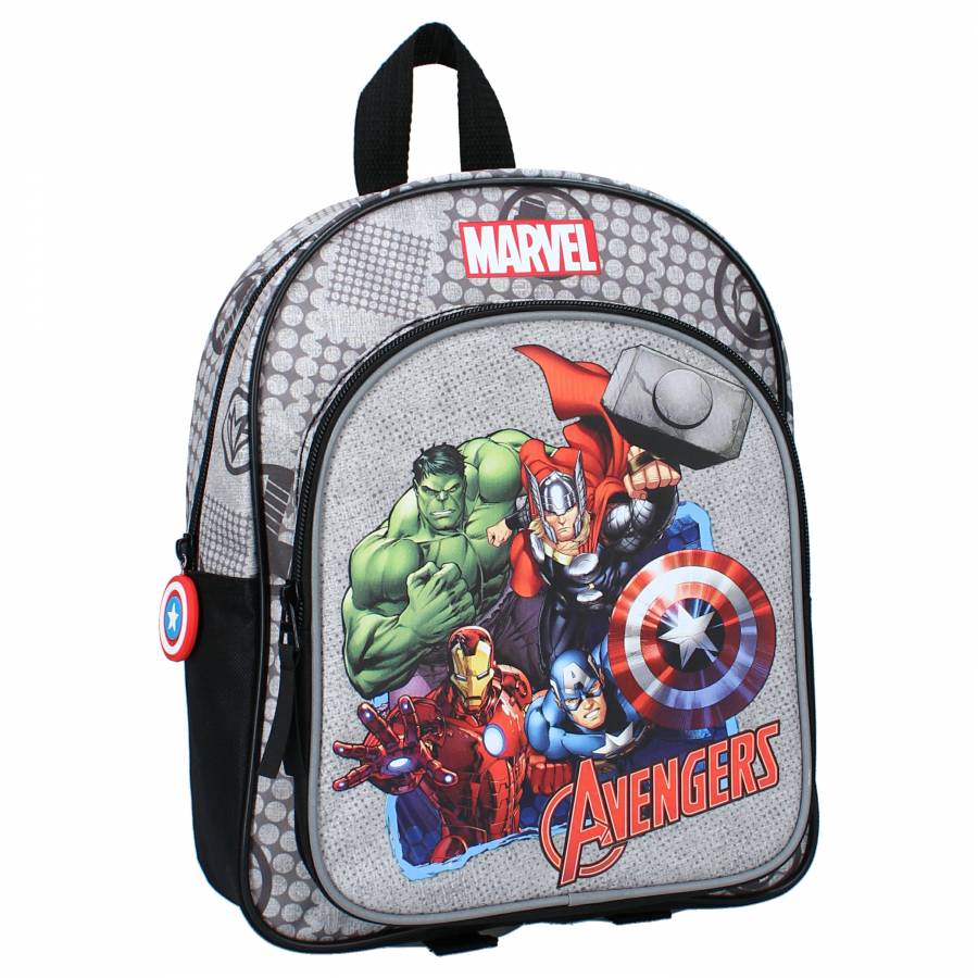 Oh compressie Beeldhouwwerk Backpack Avengers Safety Shield