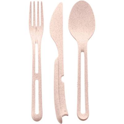 Set of 3 Clip-on Cutlery Klikk Koziol Pink