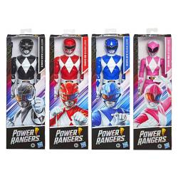 Action Figure Power Rangers Mighty Morphin Blu, Rosso e Nero 30 cm
