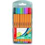 10 Crayons Feutres Stabilo Point 88 Assortis Coloris Fun