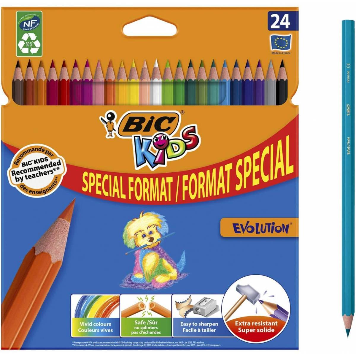 24 matite colorate BIC Kids Evolution