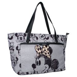 Gray shopping bag Minnie Mouse Something Special 56cm