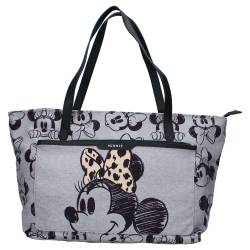 Sac shopping gris Minnie Mouse Something Special 56cm