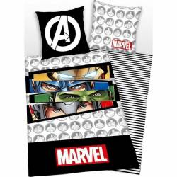 Funda nórdica 140 x 200 cm Marvel Avengers + Funda de almohada Blanco