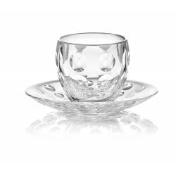 Guzzini Venice Glass Cup and Saucer 6.7cm 110ml