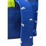 Olivier Strelli Jungen Schulranzen blau 40 cm + reflektierender gelber Taschenüberzug