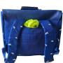 Olivier Strelli Jungen Schulranzen blau 40 cm + reflektierender gelber Taschenüberzug