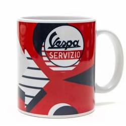 Mug Vespa Servizio ceramic 33 ml Red arrow