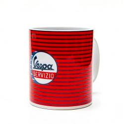 Mug Vespa Servizio céramique 33 ml rayure rouge