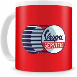 Mug Vespa Servizio ceramic 33 ml red
