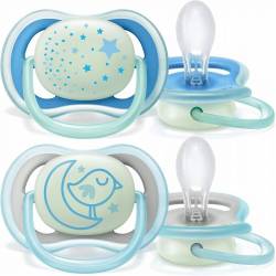 Avent Ultra Air Night Blue Pacifiers 6-18 months