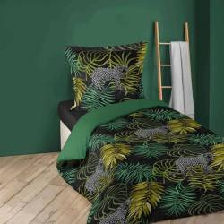 Housse de couette Panthère Tropical Green 140 x 200 cm vert