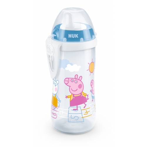 Peppa Pig botella 300 ml Nuk Kiddy Cup Primera elección 12m +