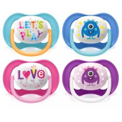 Avent Ultra Air Happy Monster Pacifiers 6-18 months