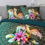 Zazou Blumen und Vögel Bettbezug 200 x 200 cm grün