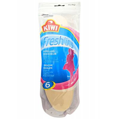 6 Paar Kiwi Fresh'Ins desodorierende Einlegesohlen Größe 41-42
