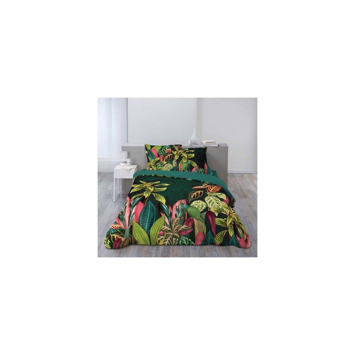 Luxuriance Verdant Leaves Bettbezug 200 x 200 cm Grün