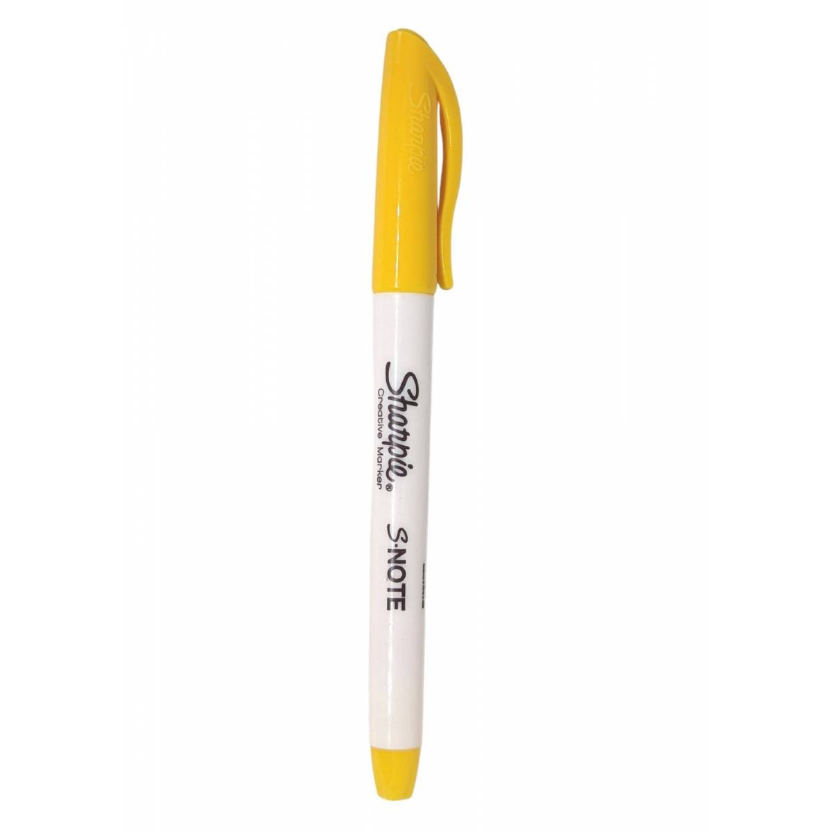 Yellow creative marker with Sharpie S.NOTE 2in1 tip