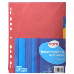 6 Cora Hochglanz-Kartenteiler A4+