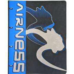 Airness A4 flexibler Binder schwarz und blau