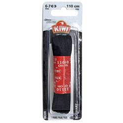 Cordones ovalados negros kiwi 110cm