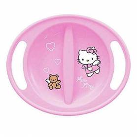 Hello Kitty - Assiette Micro-onde Bébé Rose 