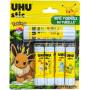 Set of UHU Pokémon glue sticks 4 x 8.2g + 21g
