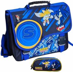 Sonic 38 cm Schooltas Pack + 2-vaks etui
