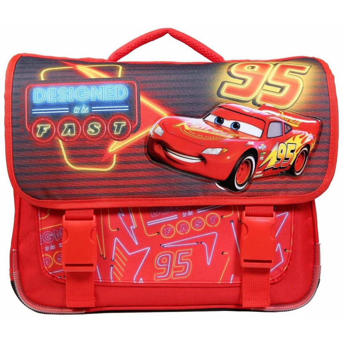 Cartable Cars 38 cm "Design to be Fast" rouge