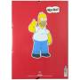 Chemise à rabat A4 Homer Simpson rouge