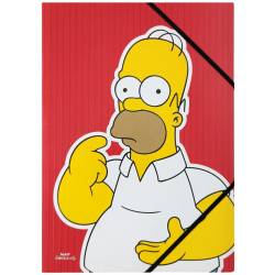 Carpeta roja con solapa A4 Homer Simpson